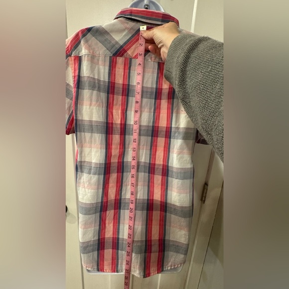 Original Penguin Plaid Shirt Size M Short Sleeve Button Up F1.2 - Picture 9 of 9